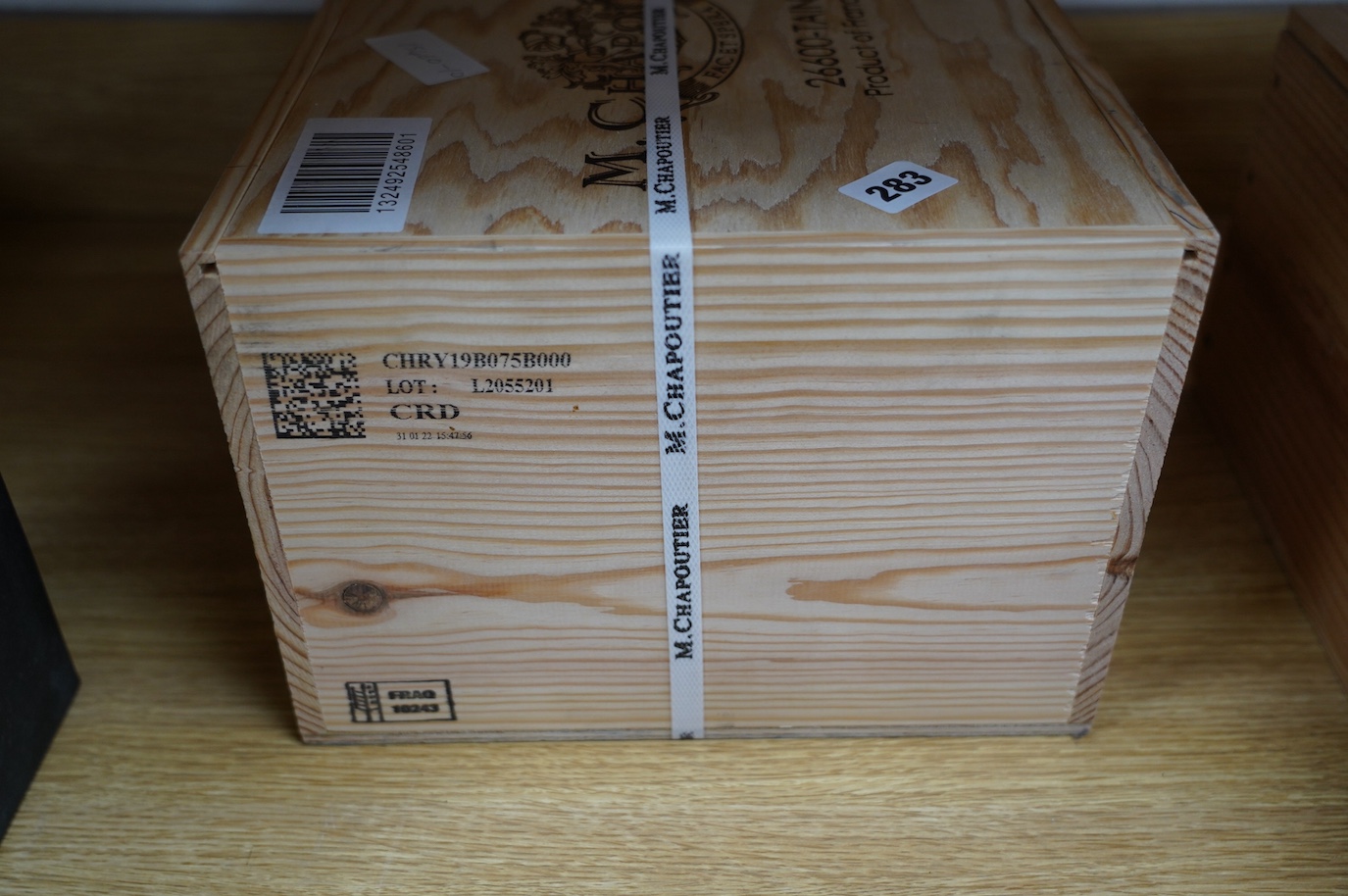 A sealed wood case of twelve bottles of Chrysopee, 2019, M. Charpoutier, in OWC. Condition - good